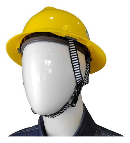 Kit De Casco Ala Ancha Con Matraca Y Barbiquejo 4 Puntos Msa