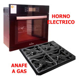 Horno Electrico Digital + Anafe A Gas Florencia Negro