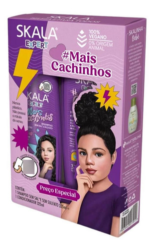 Kit Shampoo E Condicionador Infantil Mais Cachinhos Skala