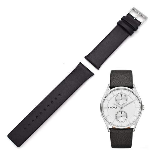 Correa De Reloj De Cuero Genuino Para Skagen 21 Cm