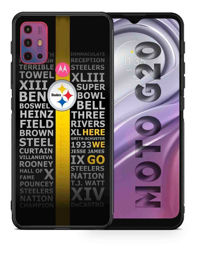 Funda Moto G20 Steelers Legacy Tpu/pm Uso Rudo