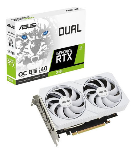 Tarjeta De Video Asus Dual Geforce Rtx 3060 White 8gb Blanca