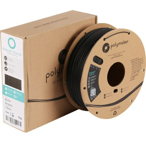 Filamento Polymaker Pla-cf (fibra De Carbono) 1.75mm 1kg Color Negro