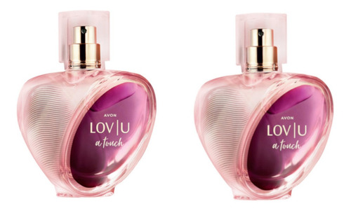 Kit 02 Unidades Perfume Deo Parfum Feminino Loviu A Touch  75ml Cada Avon