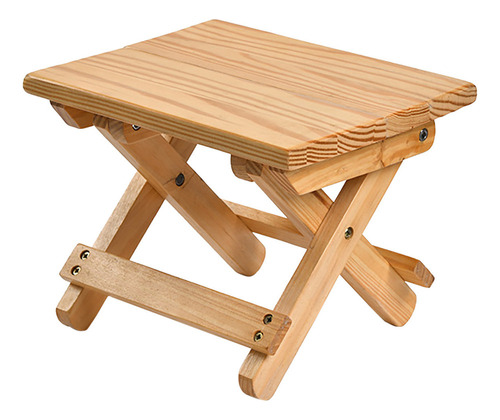 Mesa Auxiliar Plegable Cuadrada De Madera Robusta, Pequeña,