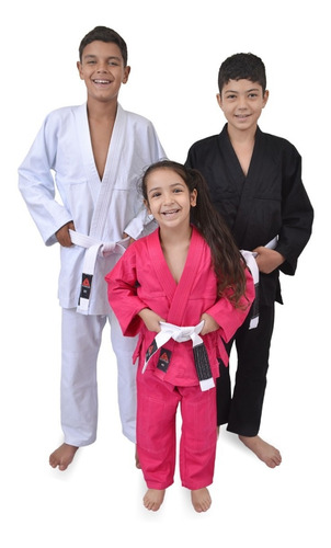 Kimono Liso Infantil Jiu Jitsu Judo Reforçado+faixa Gratis!