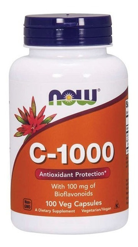 Now Vitamina C 1000 Con 100 Mg Bioflavonoides 100 Caps
