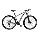 Bicicleta Aro 29 Rino Everest 27v - Alivio - 7.0 Cor Prata Tamanho Do Quadro 19