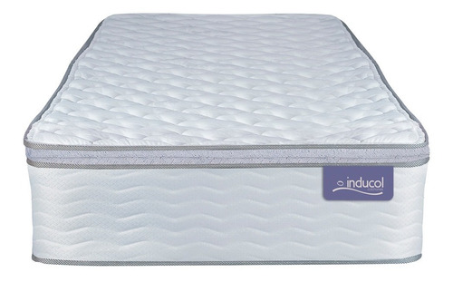 Colchon Inducol April 100 X 200 Blanco Resortes Pillow Top