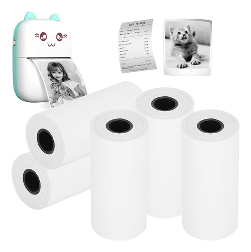 Combo X5 Papel Térmico Para Mini Impresora 57mm X 6 Metros