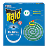 Insecticida En Espirales Raid Espirales Verdes 12 Piezas