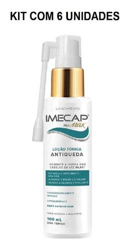 Kit Imecap Hair Max Loção Tônica Antiqueda C/6un De 100ml Cd