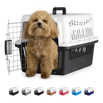 Transportadora Plástica Blick Para Perros Gatos Conejos 8kg Apta Avión Negro | Envío gratis