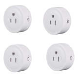 4 Unidades De Plugue Inteligente Wifi Para Home Smart Plug