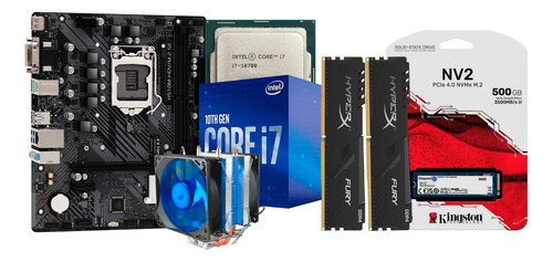 Kit Upgrade Intel I7 10700 + H510m + 32gb  + Ssd 500gb Nvme 