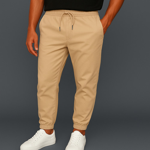 Calça Jogger Masculina Com Punho E Cordão