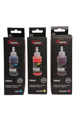 Combo X3 Tinta Colores Alter. 664 T664 L210 L220 L355 L365