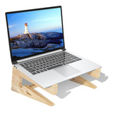 Base Soporte Para Pc Portátil Laptop Ergonómic De Madera Mac