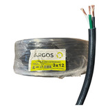 Cable Uso Rudo 3x12 100% Cobre Argos Rollo 15m