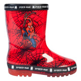 Bota De Lluvia Impermeable Spiderman Rojo Niño Ider