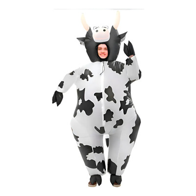 For Js Disfraz Inflable De Vaca Lechera, Traje Inflable
