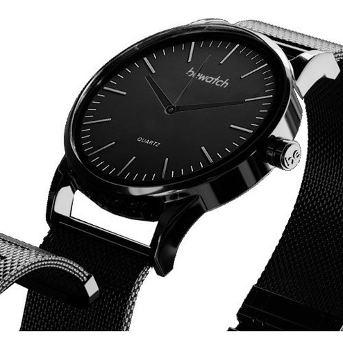 Relógio Minimalista Preto Moderno Masculino 40mm