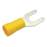 Kit 50 Terminal Garfo Isolado 4,0 A 6,0mm² M6 Amarelo