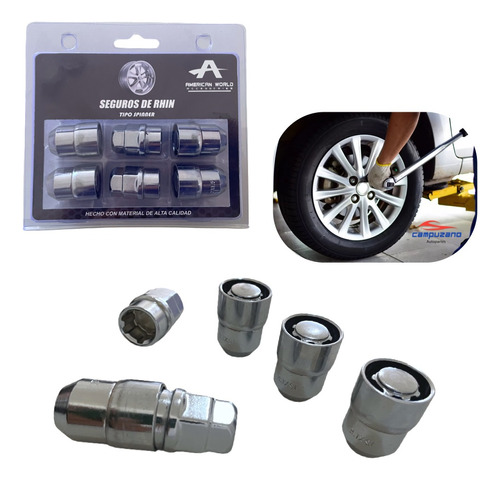 Tuercas De Seguridad 12x1.5 Aveo Spark Beat Chevy Tornado