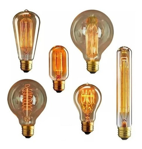 8x Lâmpadas Decorativa Luz Retrô Vintage Filamento 