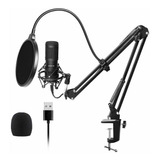 Usb Streaming Podcast Microfono Para Pc, Sudotack Professional 96khz / 24bit Studio Cardioid Condenser Mic Kit Con Tarje