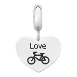 Berloque / Pingente Prata Love Bicicleta Encanto