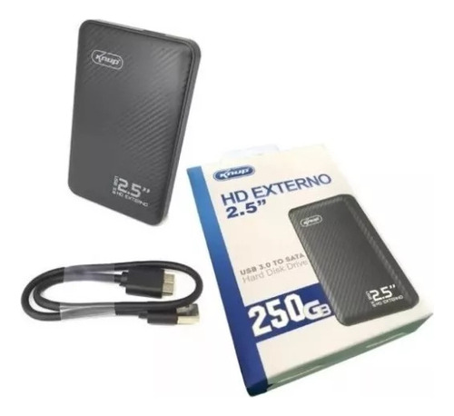 Hd Externo Knup P/ Armazenament 250gb Slim Interface Usb 3.0