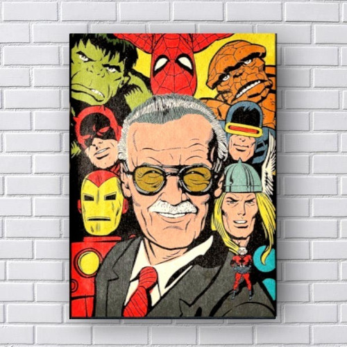 Placa Decorativa Stan Lee - Marvel - Herói - Quadrinhos #1
