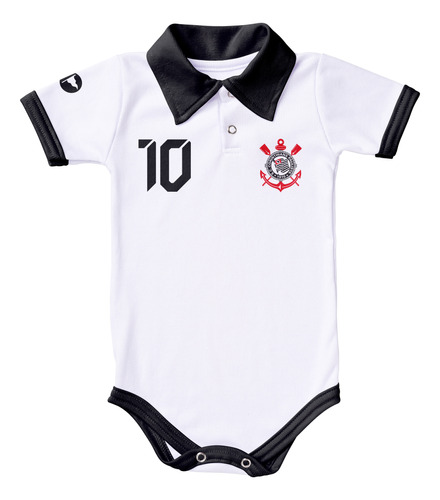 Body De Bebê Corinthians Camisa Polo Torcida Baby