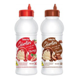 Kit Cobertura Sorvete Morango E Chocolate 300gr Cada Selecta