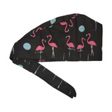 Gorros Quirurgicos Niaahinn Estampado De Flamingo Negro