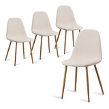 Set 4 Silla New Eames Tapizada Comedor Cocina - Alto Impacto