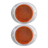 Amber/red 3 Round Reflector With Aluminum Base Screw...