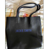 Cartera Jackie Smith Corita Negra Con Letras Azules