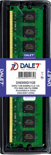 Memoria Dale7 Ddr2 1gb 800 Mhz Desktop 16 Chips 1.8v Kit 10
