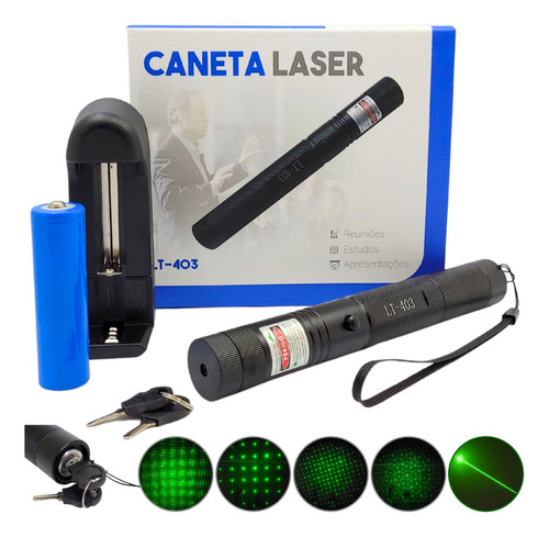 Caneta Laser Mais Forte Do Mundo Bateria Recarregável Top