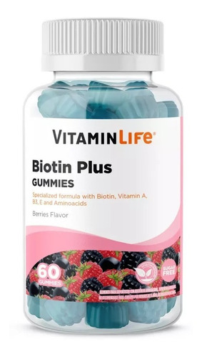 Biotin Plus Gummies (60 Gomitas) Vitamin Life 