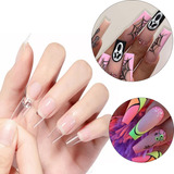 Uñas Postizas Estilo Francés Transparentes Tipo Ataúd 720pcs