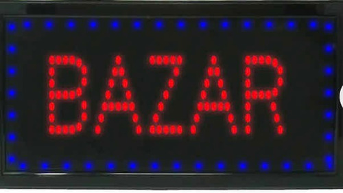 Letrero Luminoso 48x25 Cm Bazar Led