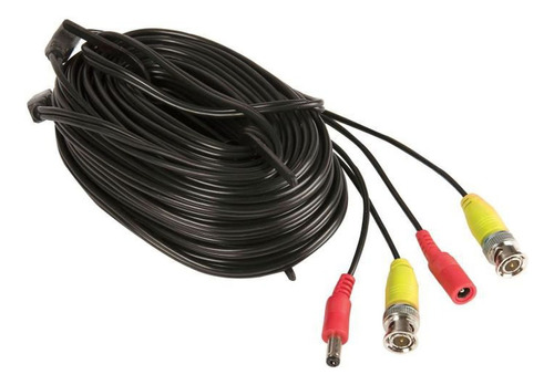 Cable Coaxil 18mts Genérico Para Cámara De Seguridad Siamés