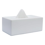 Cubierta Rectangular Para Caja De Pañuelos Color Blanco Mate