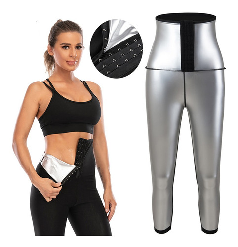 Pantalones De Sauna Leggings Moldeadores Del Cuerpo Botonado