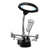 Tercera Mano Ajustable Con Soporte Para Cautin-lupa-luz Led