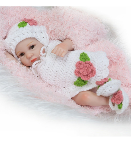 Reborn Baby Doll Niña Bebé Baño Juguete Completo Silicona Cu