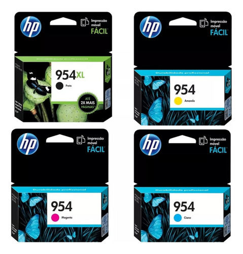 Cartuchos Hp 954xl Negro Y 954 Color Normal Originales